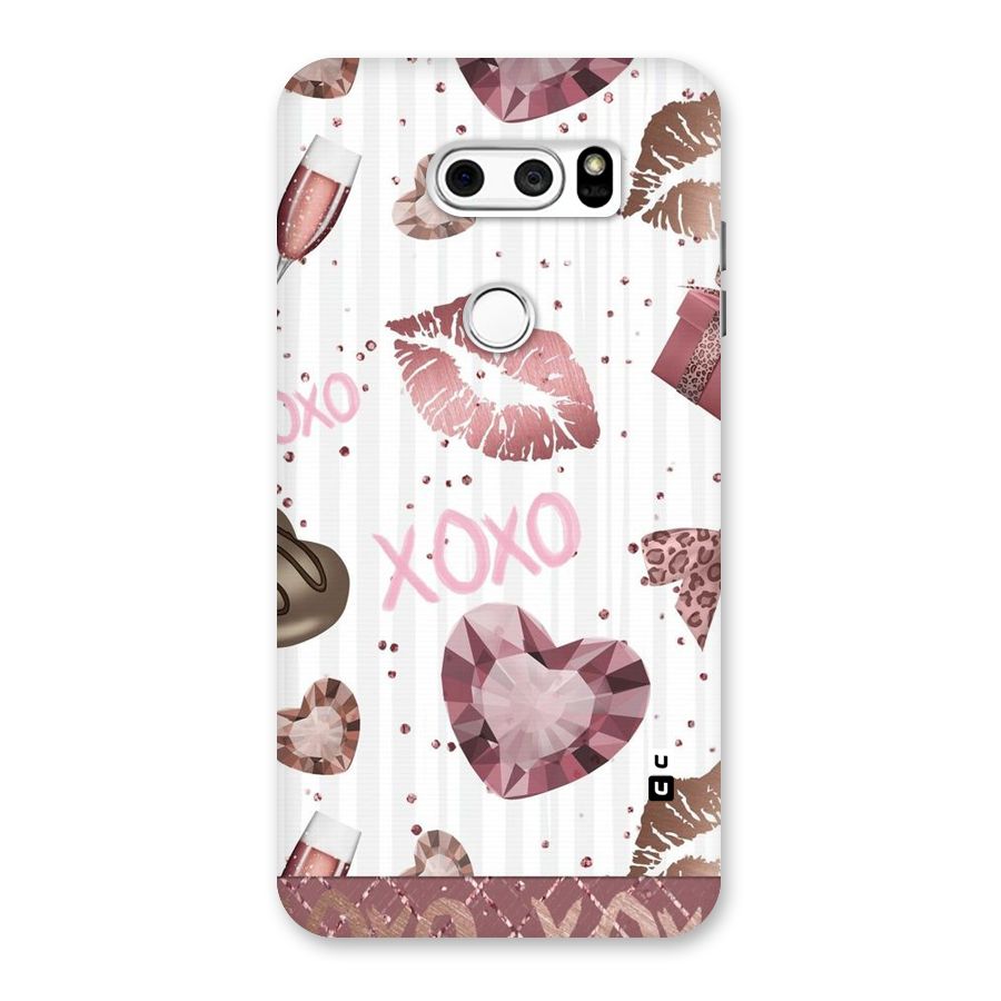 Wine Lip xoxo Back Case for LG V30