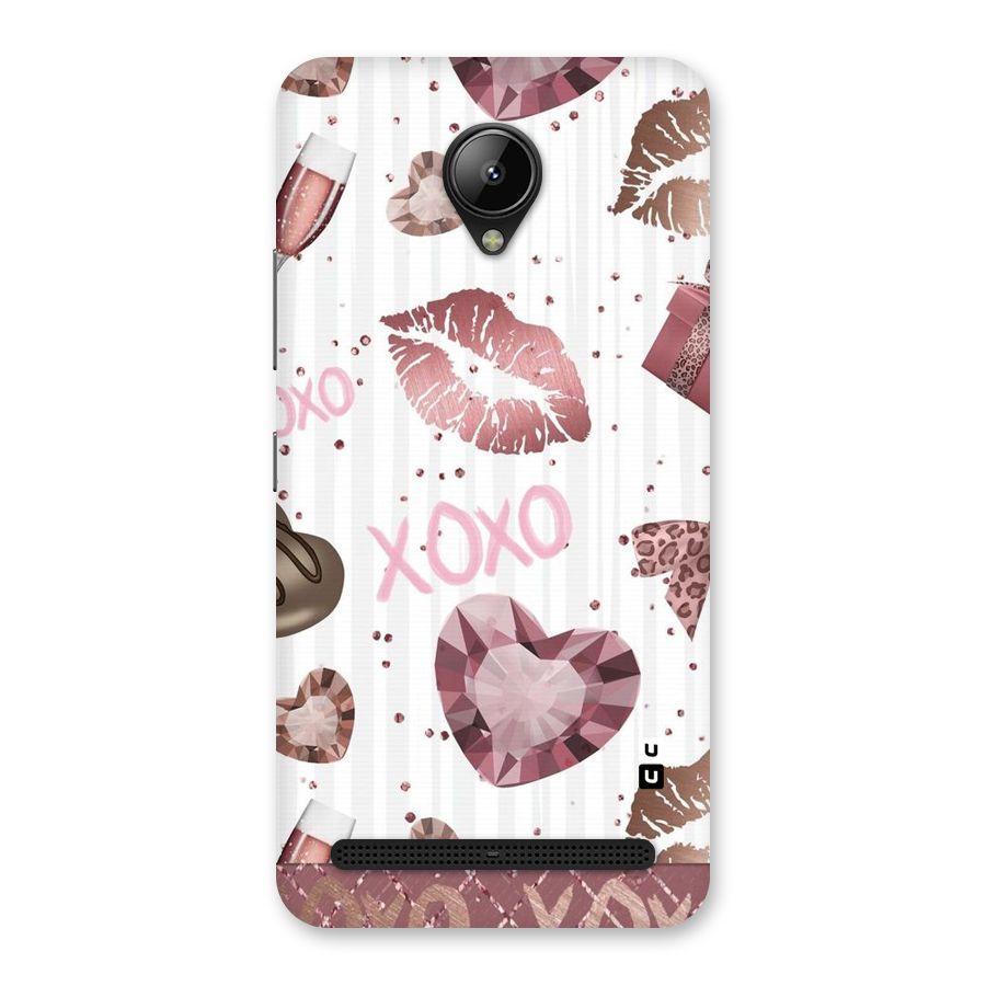 Wine Lip xoxo Back Case for Lenovo C2