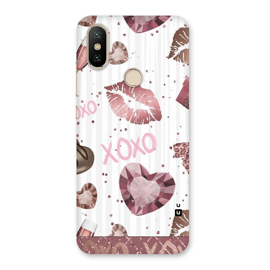 Wine Lip xoxo Back Case for Mi A2