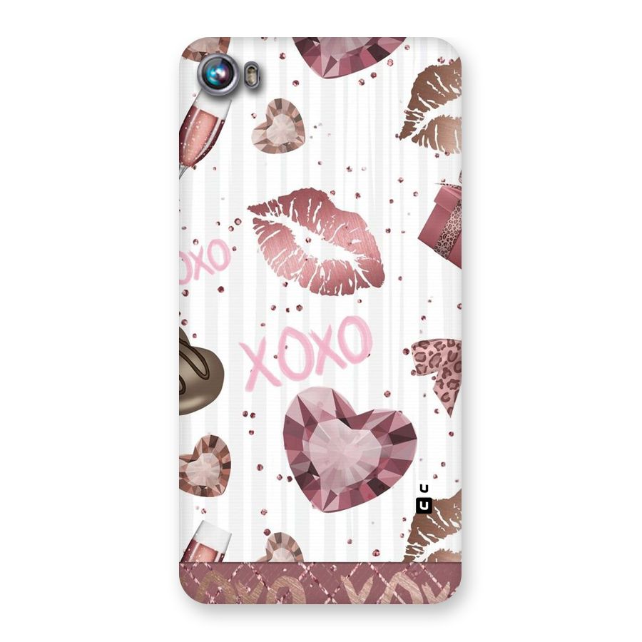 Wine Lip xoxo Back Case for Micromax Canvas Fire 4 A107