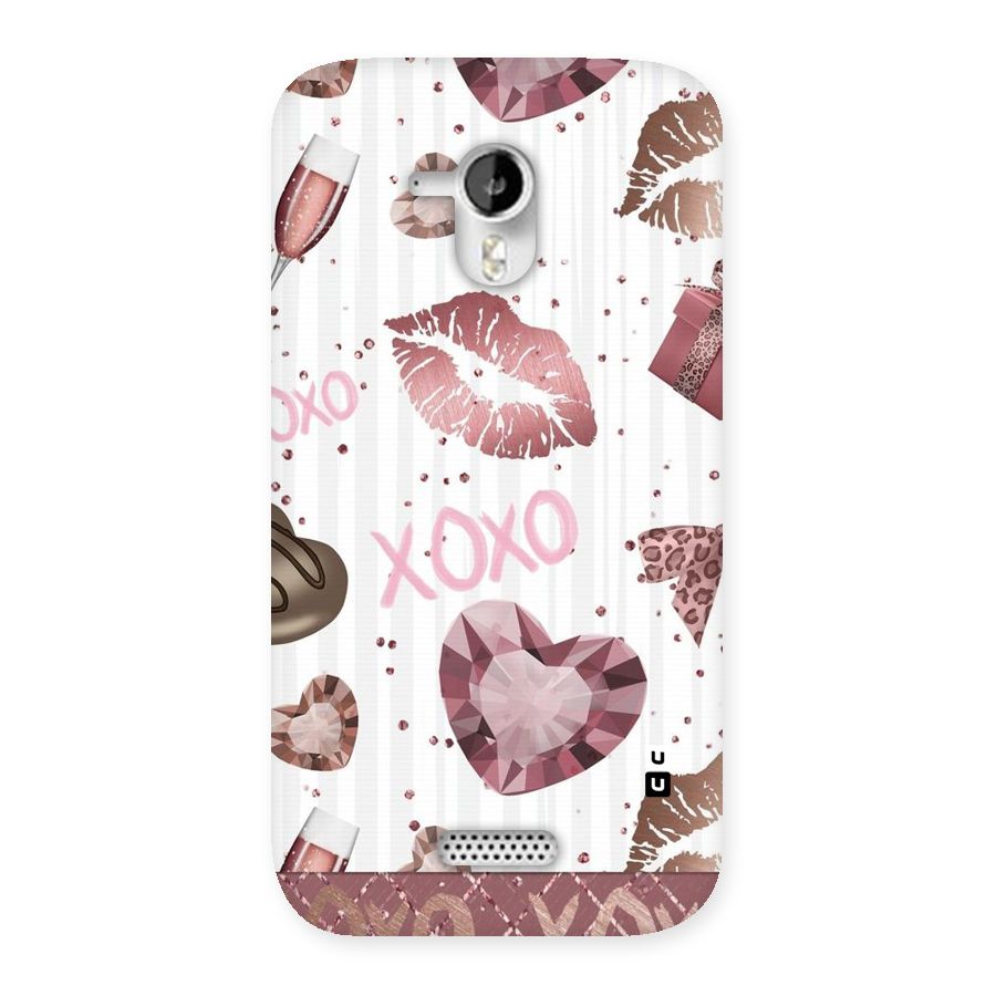 Wine Lip xoxo Back Case for Micromax Canvas HD A116