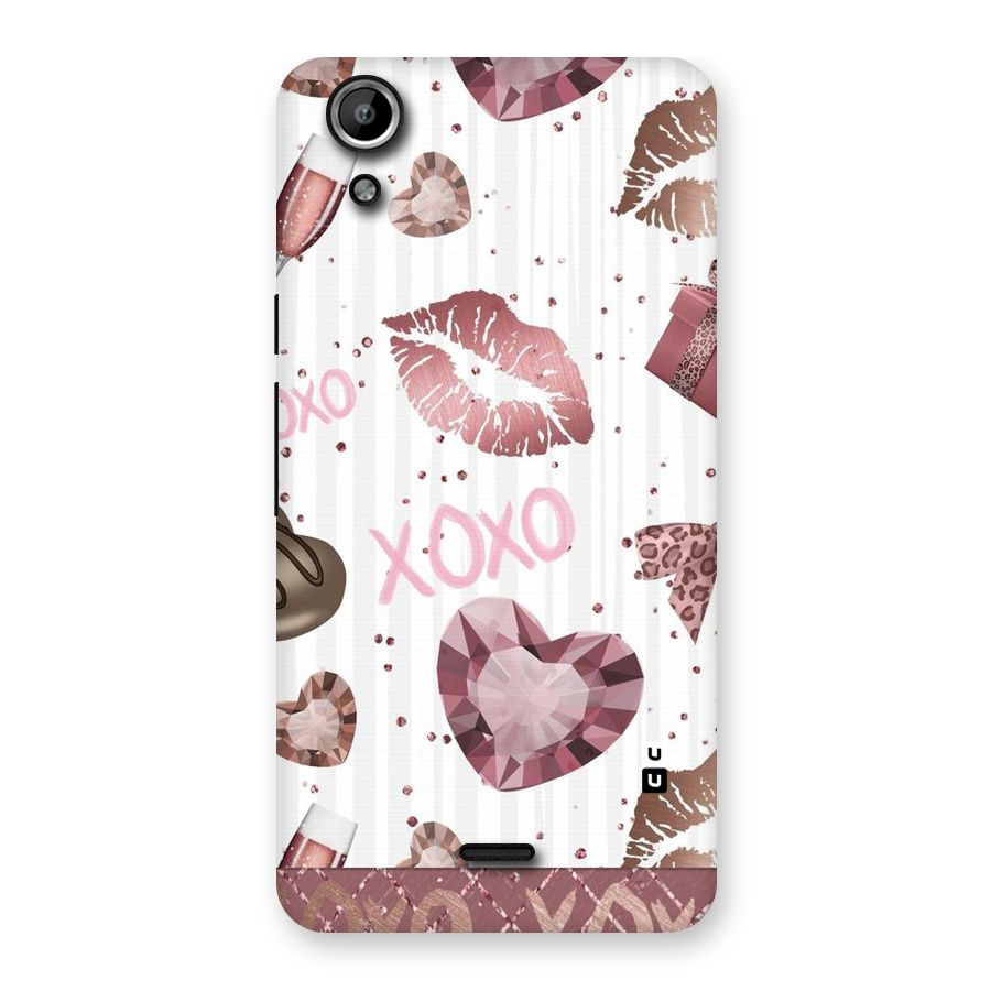 Wine Lip xoxo Back Case for Micromax Canvas Selfie Lens Q345