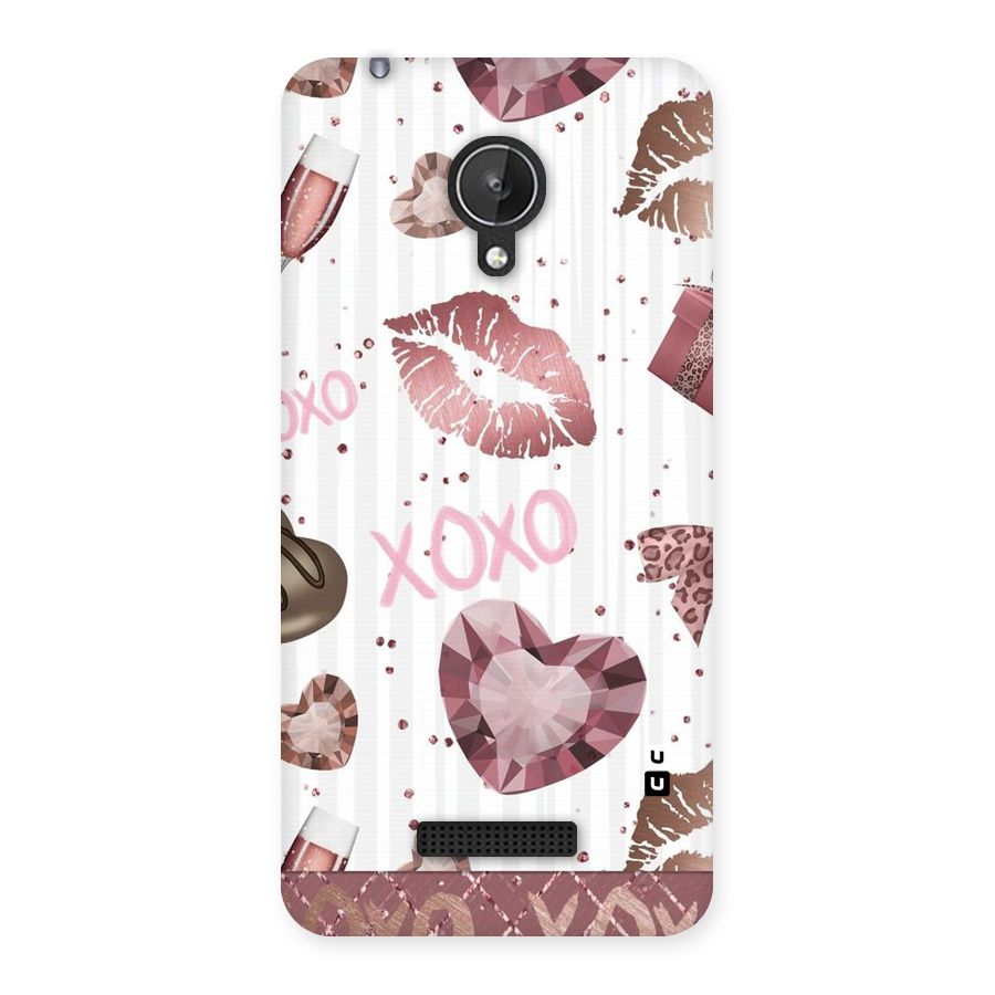 Wine Lip xoxo Back Case for Micromax Canvas Spark Q380