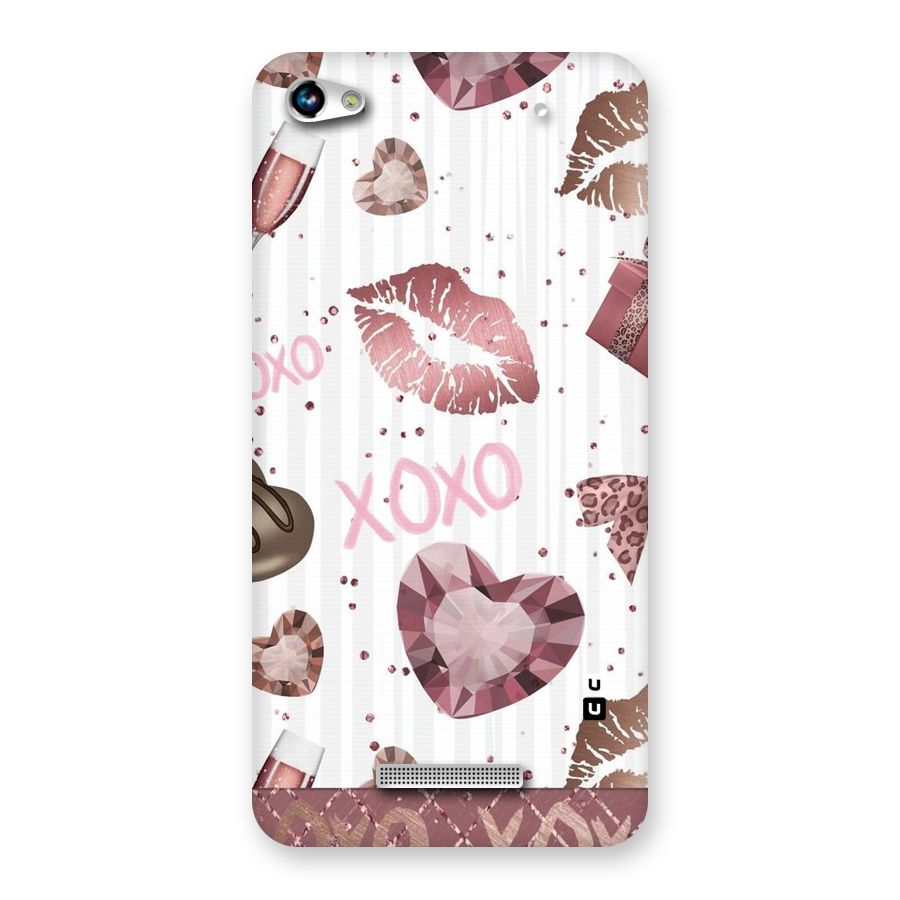 Wine Lip xoxo Back Case for Micromax Hue 2