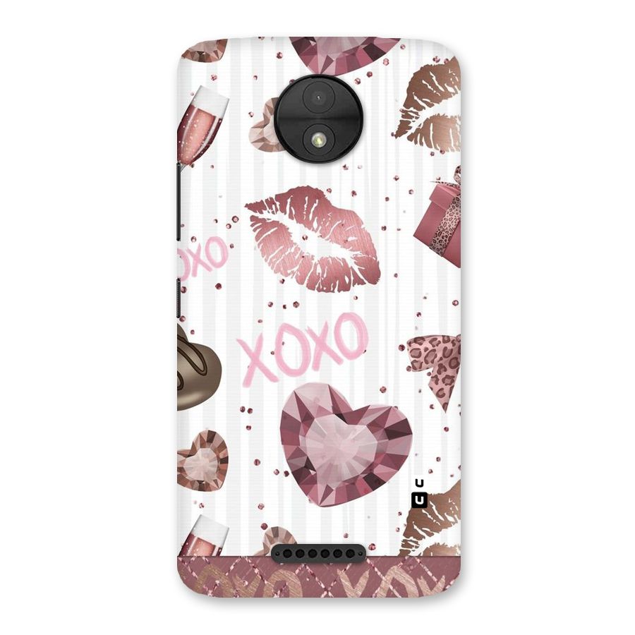 Wine Lip xoxo Back Case for Moto C