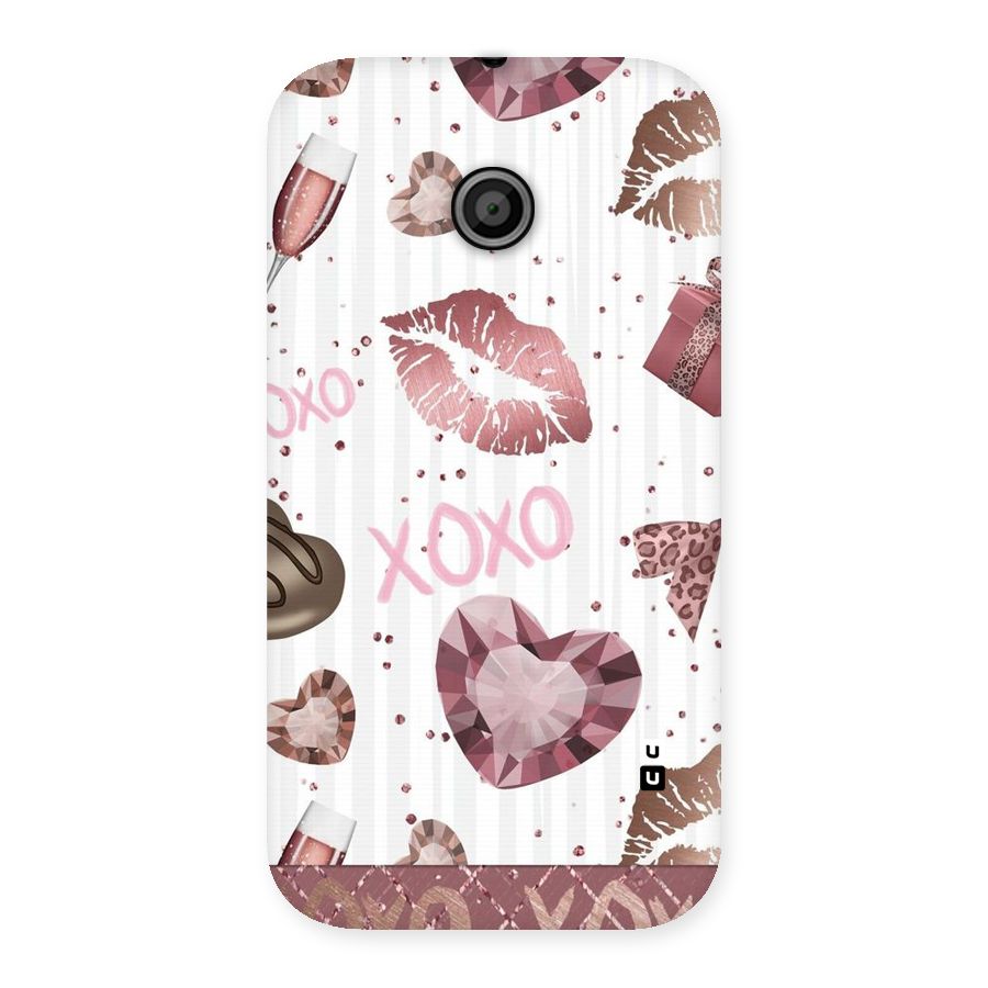 Wine Lip xoxo Back Case for Moto E