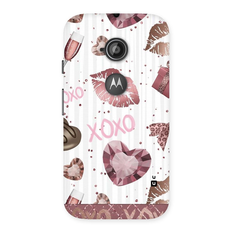 Wine Lip xoxo Back Case for Moto E 2nd Gen