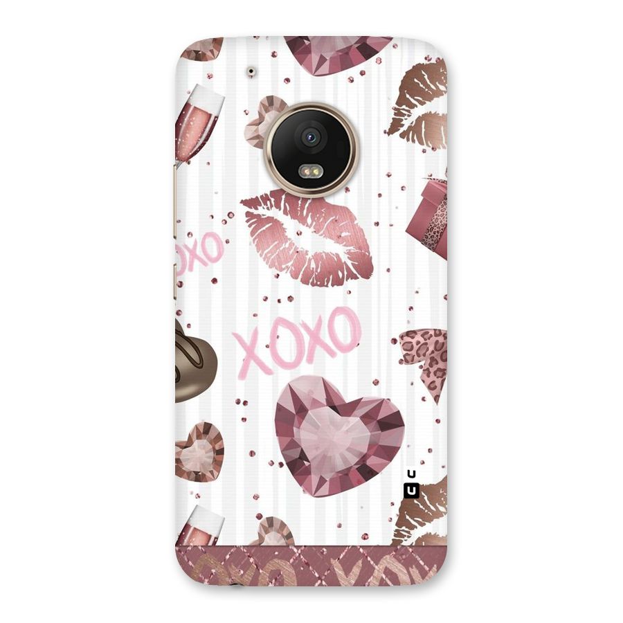 Wine Lip xoxo Back Case for Moto G5 Plus