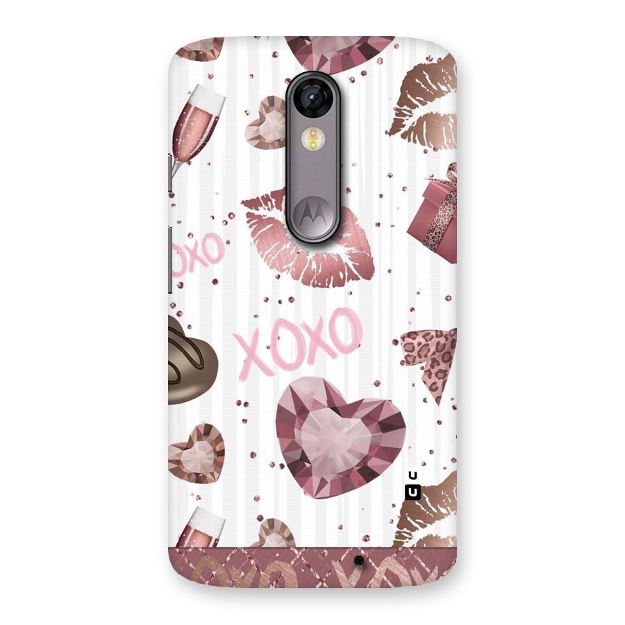 Wine Lip xoxo Back Case for Moto X Force