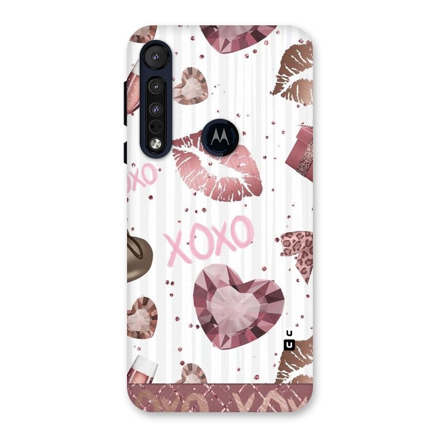 Wine Lip xoxo Back Case for Motorola One Macro
