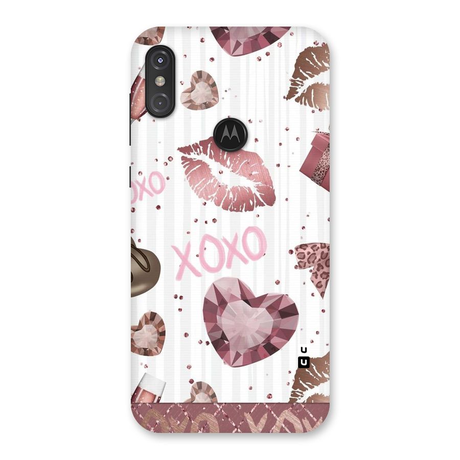 Wine Lip xoxo Back Case for Motorola One Power