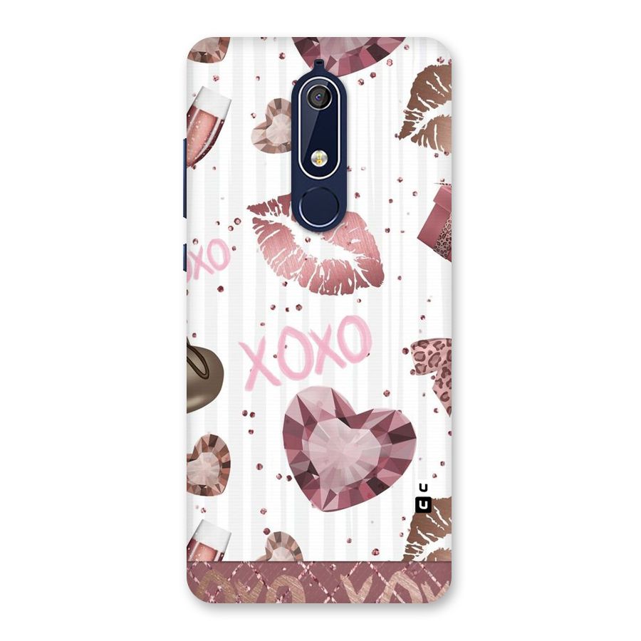 Wine Lip xoxo Back Case for Nokia 5.1