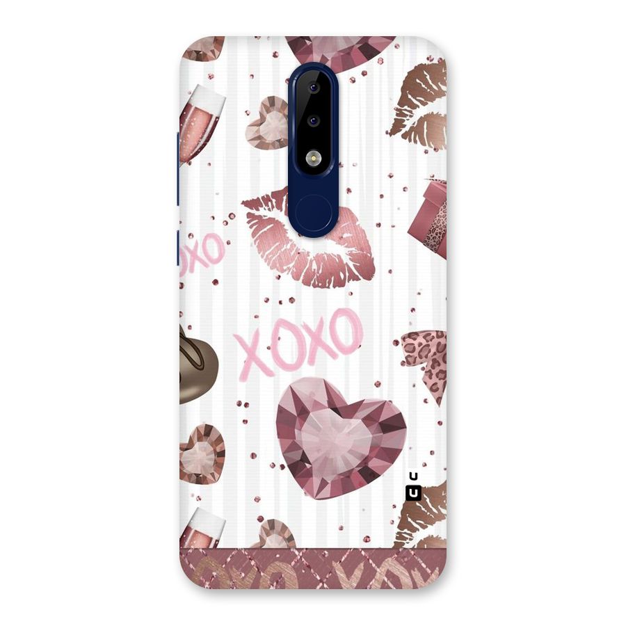 Wine Lip xoxo Back Case for Nokia 5.1 Plus