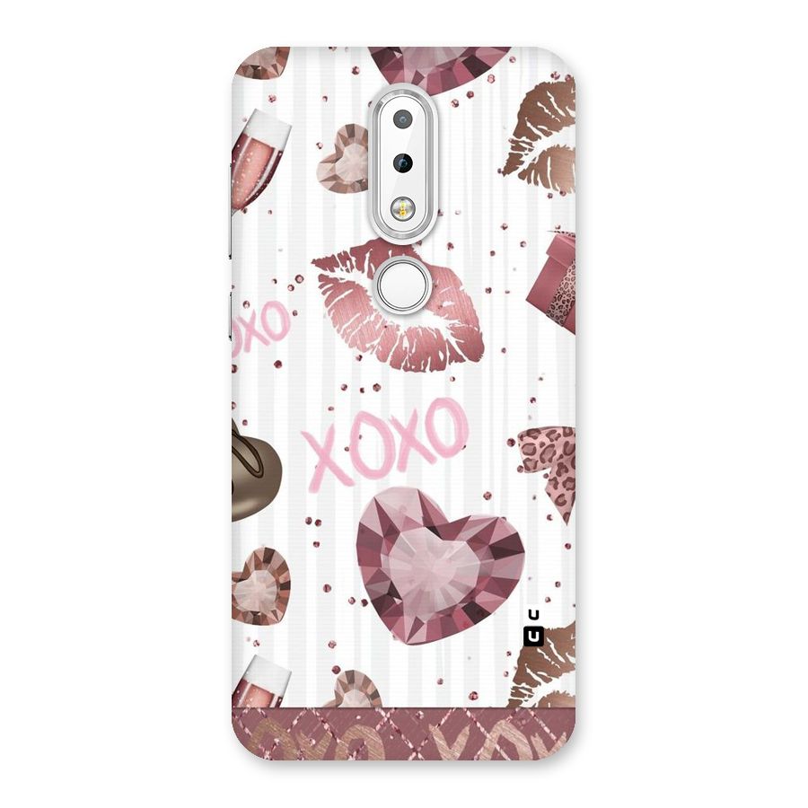 Wine Lip xoxo Back Case for Nokia 6.1 Plus