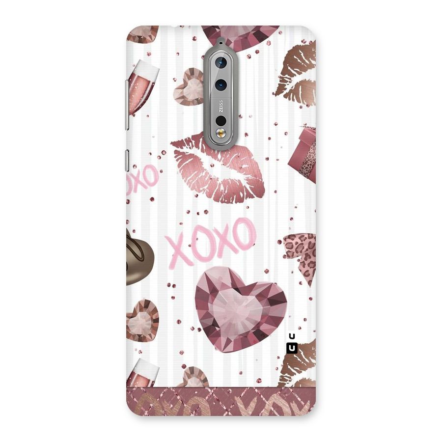 Wine Lip xoxo Back Case for Nokia 8