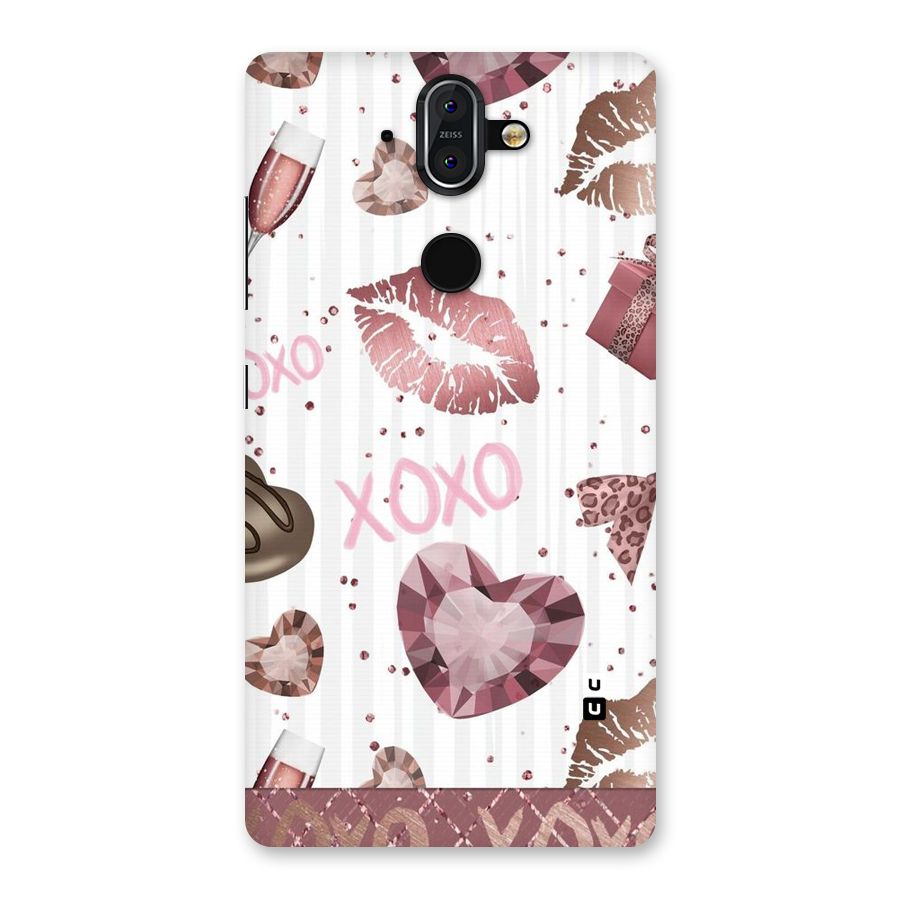 Wine Lip xoxo Back Case for Nokia 8 Sirocco