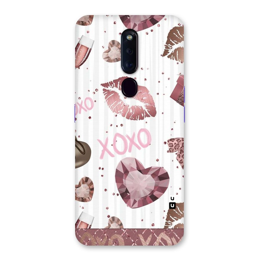 Wine Lip xoxo Back Case for Oppo F11 Pro