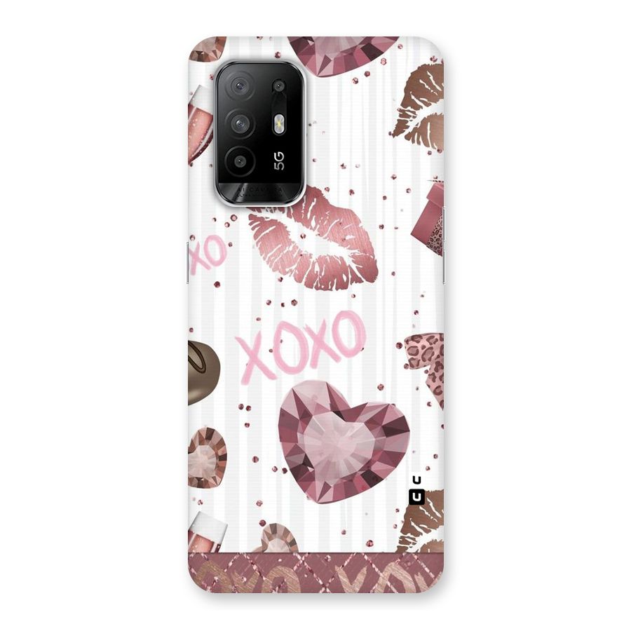 Wine Lip xoxo Back Case for Oppo F19 Pro Plus 5G