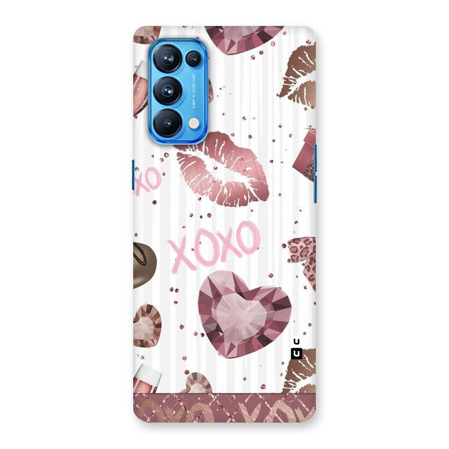 Wine Lip xoxo Back Case for Oppo Reno5 Pro 5G