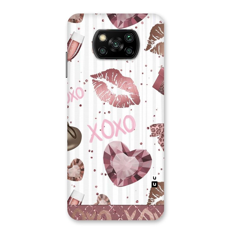 Wine Lip xoxo Back Case for Poco X3