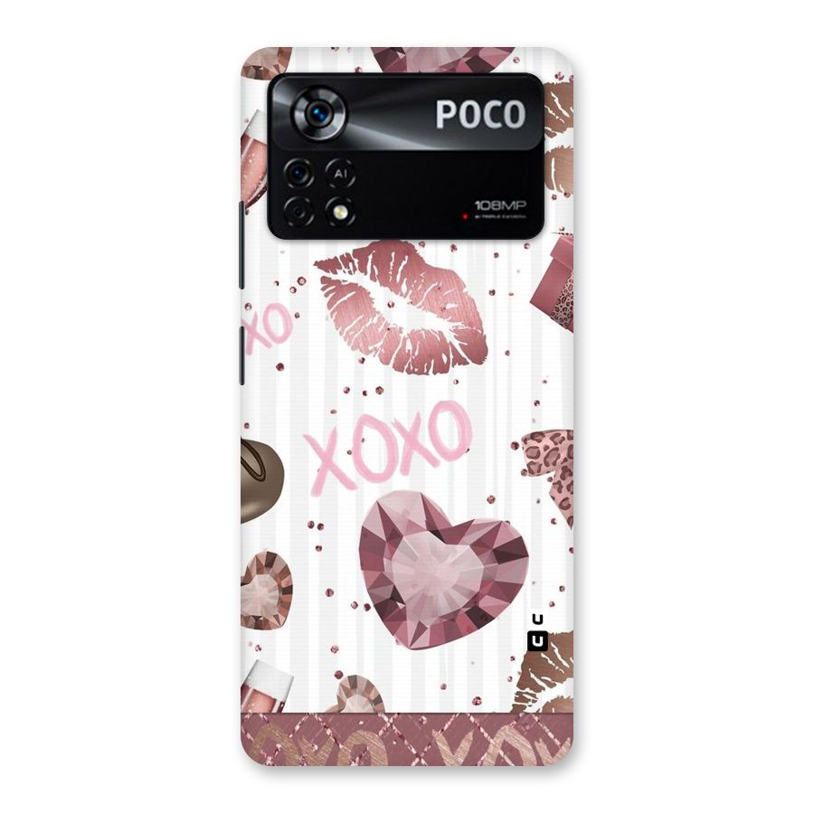 Wine Lip xoxo Back Case for Poco X4 Pro 5G