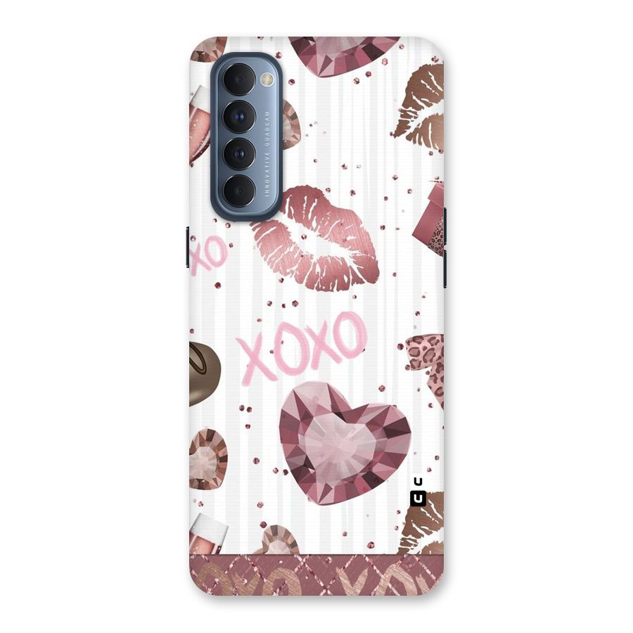 Wine Lip xoxo Back Case for Reno4 Pro