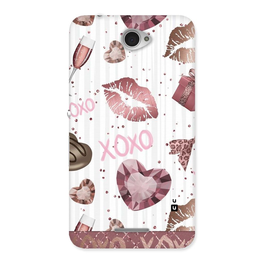 Wine Lip xoxo Back Case for Sony Xperia E4