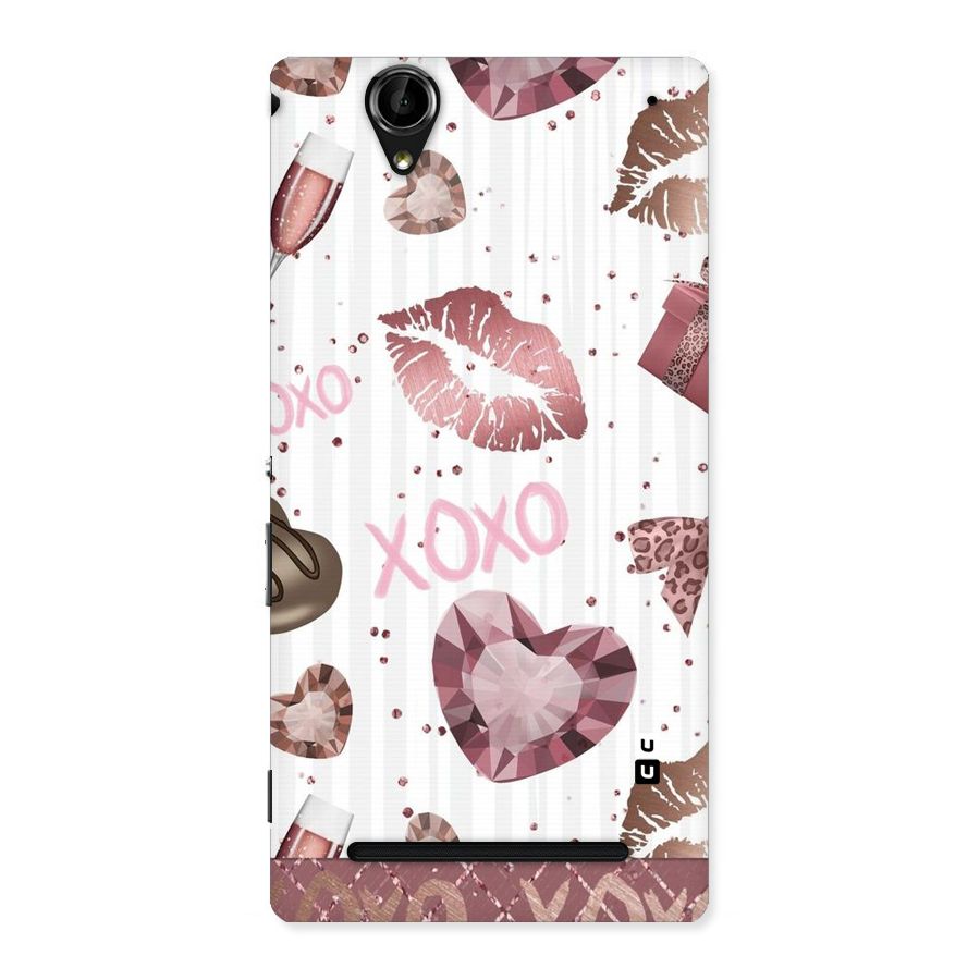 Wine Lip xoxo Back Case for Sony Xperia T2