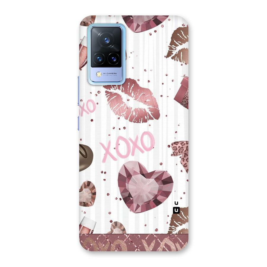 Wine Lip xoxo Back Case for Vivo V21 5G
