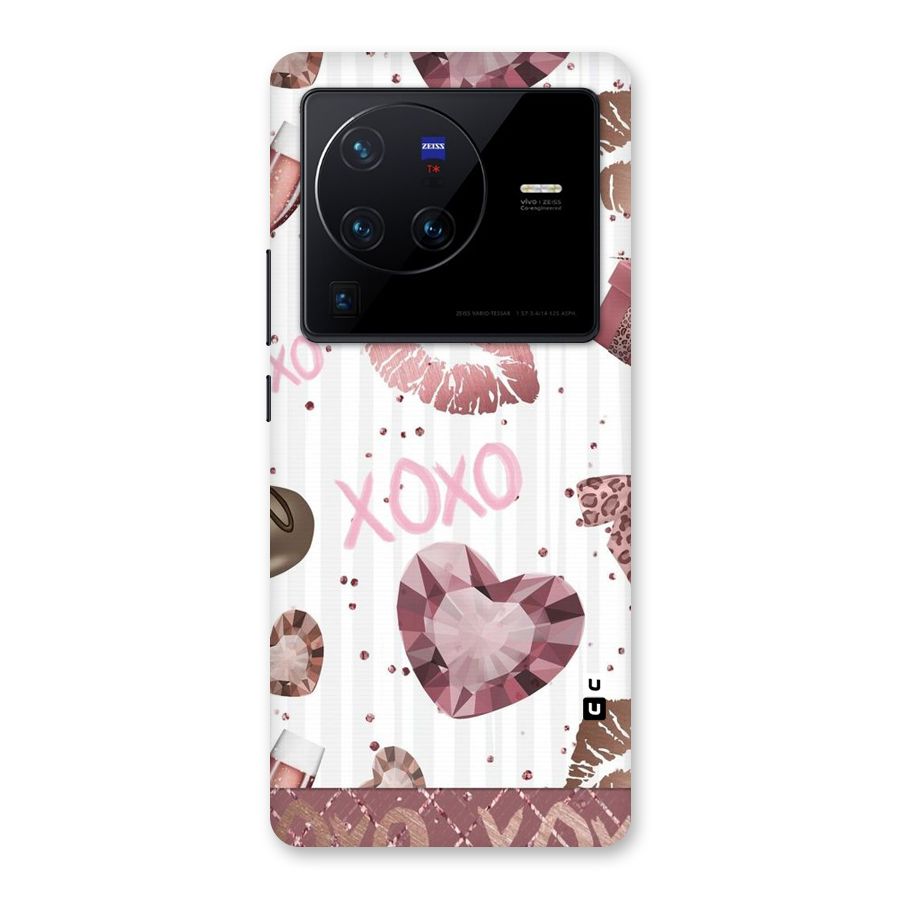 Wine Lip xoxo Back Case for Vivo X80 Pro