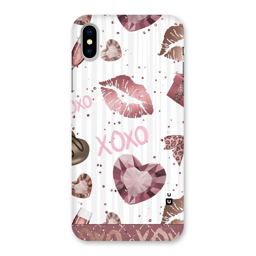 Wine Lip xoxo Back Case for iPhone X