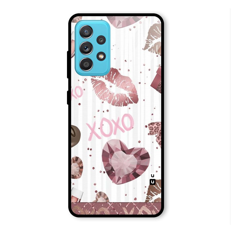 Wine Lip xoxo Glass Back Case for Galaxy A52