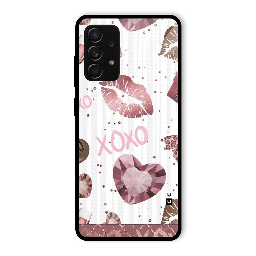 Wine Lip xoxo Glass Back Case for Galaxy A53 5G
