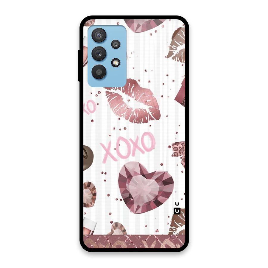 Wine Lip xoxo Glass Back Case for Galaxy M32 5G