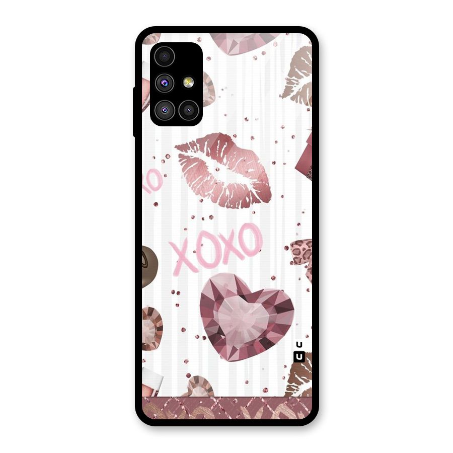 Wine Lip xoxo Glass Back Case for Galaxy M51