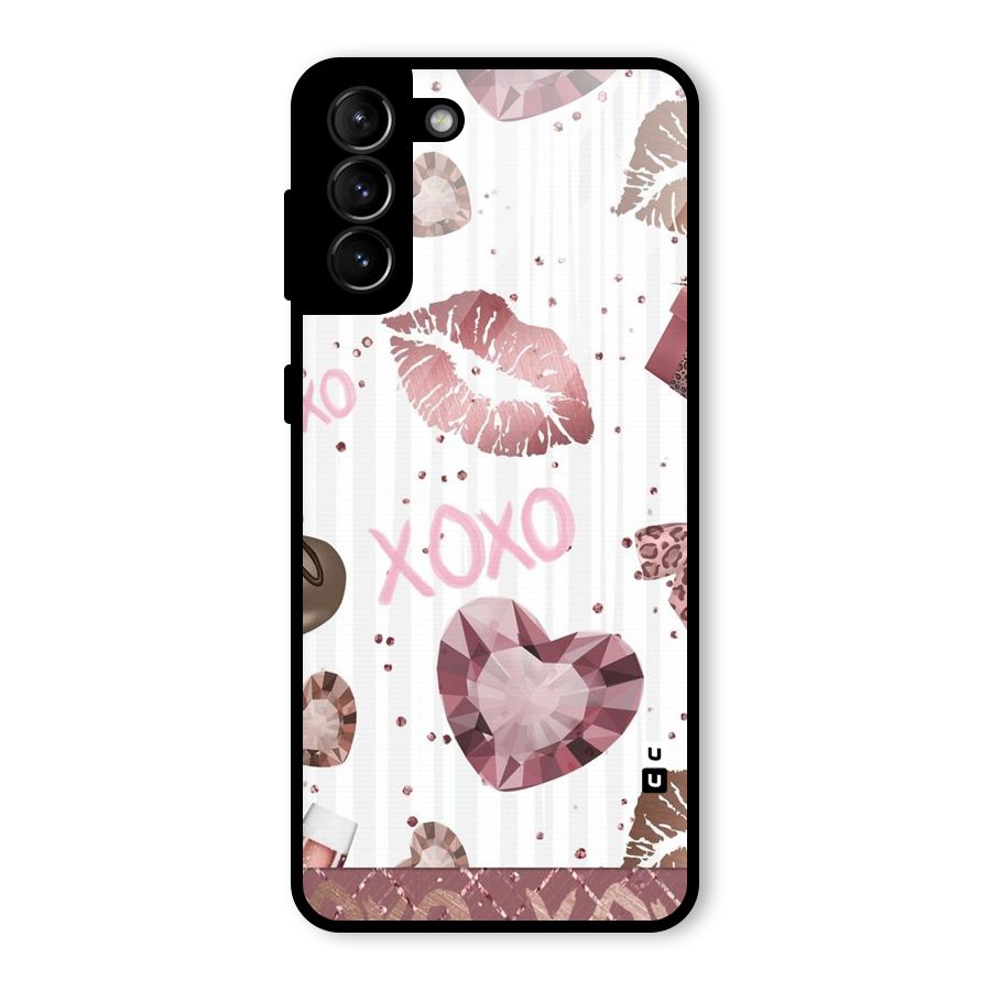 Wine Lip xoxo Glass Back Case for Galaxy S21 Plus