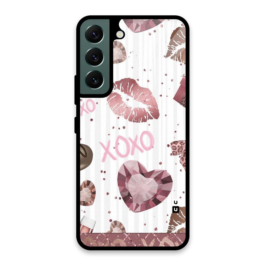 Wine Lip xoxo Glass Back Case for Galaxy S22 5G
