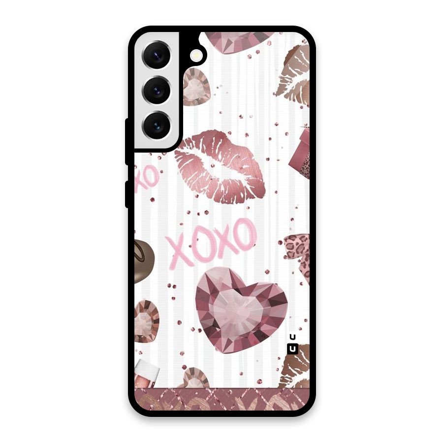 Wine Lip xoxo Glass Back Case for Galaxy S22 Plus 5G