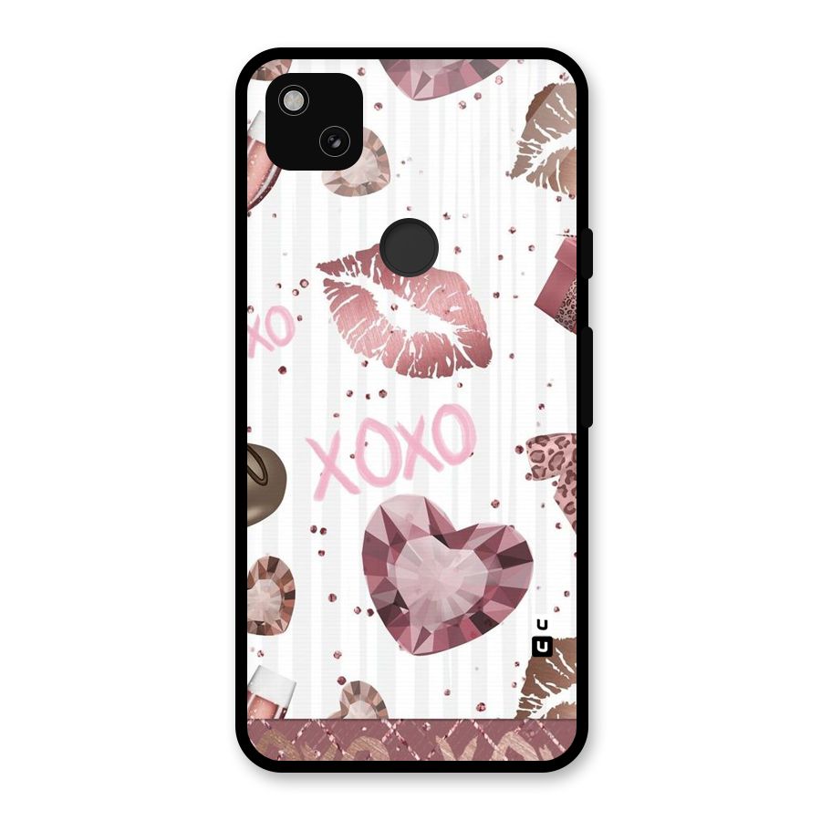 Wine Lip xoxo Glass Back Case for Google Pixel 4a