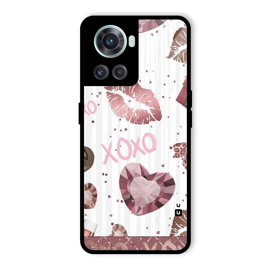 Wine Lip xoxo Glass Back Case for OnePlus 10R