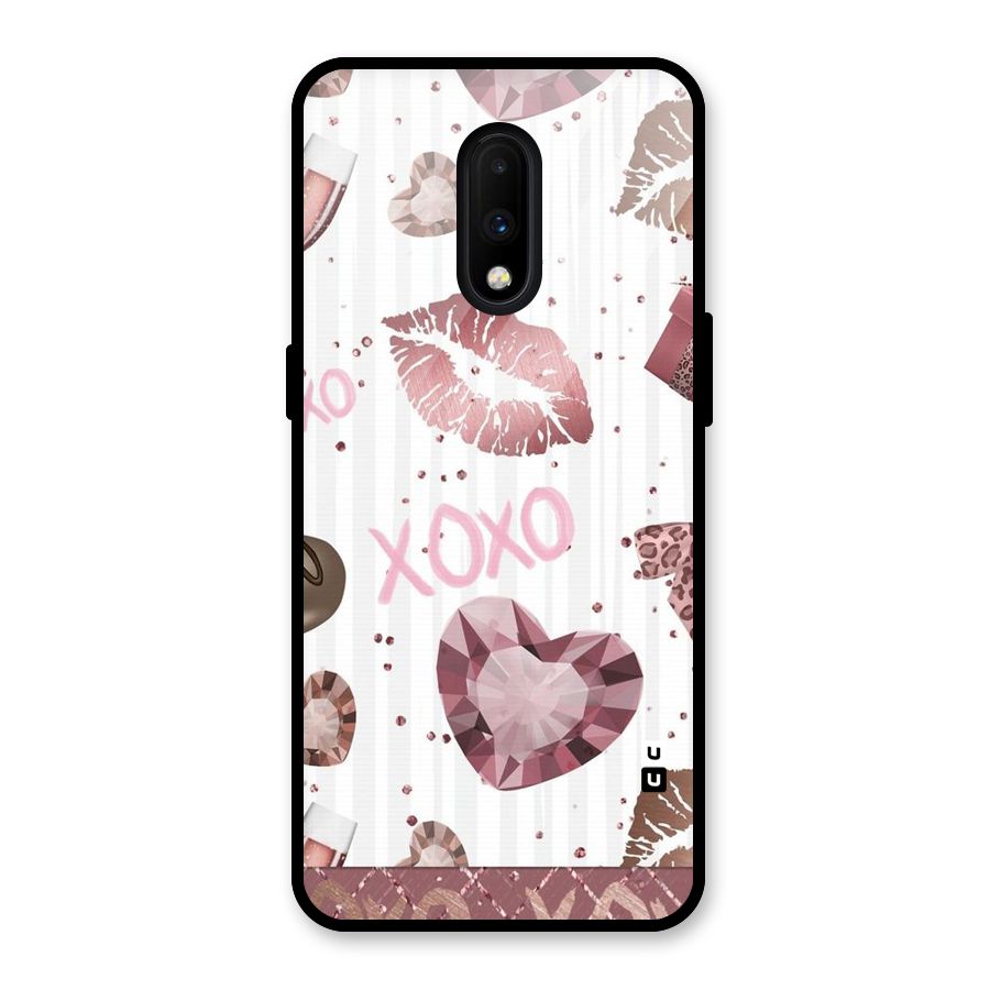 Wine Lip xoxo Glass Back Case for OnePlus 7