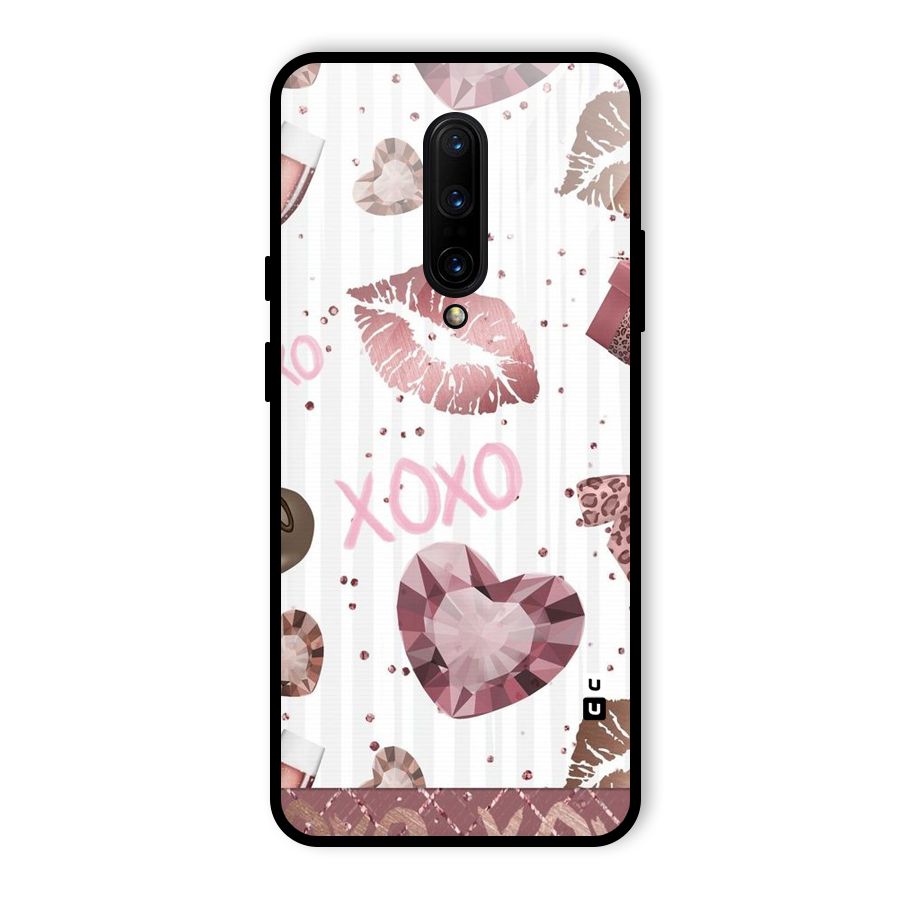 Wine Lip xoxo Glass Back Case for OnePlus 7 Pro