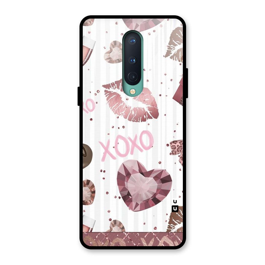 Wine Lip xoxo Glass Back Case for OnePlus 8