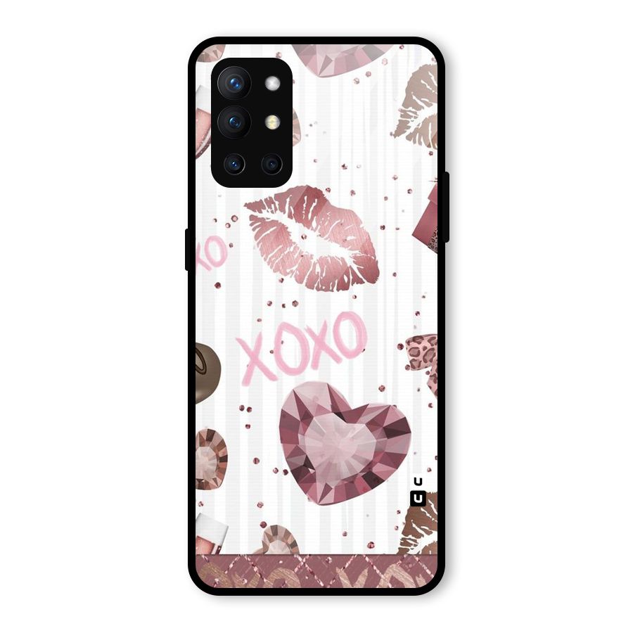 Wine Lip xoxo Glass Back Case for OnePlus 9R