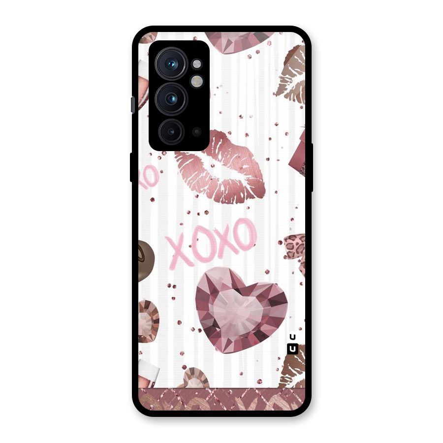 Wine Lip xoxo Glass Back Case for OnePlus 9RT 5G