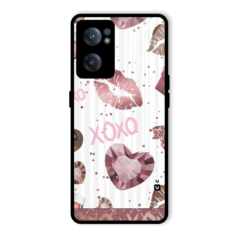 Wine Lip xoxo Glass Back Case for OnePlus Nord CE 2 5G
