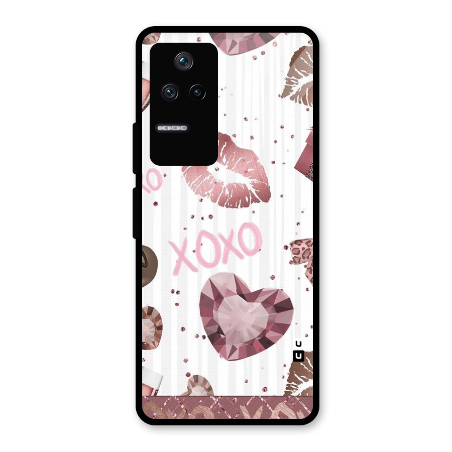 Wine Lip xoxo Glass Back Case for Poco F4 5G