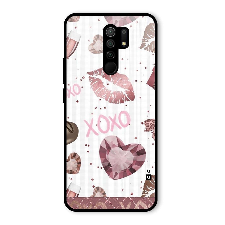 Wine Lip xoxo Glass Back Case for Poco M2