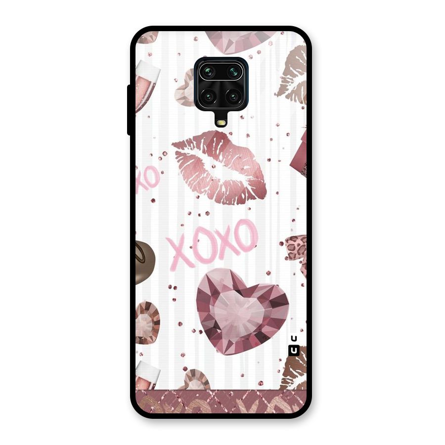 Wine Lip xoxo Glass Back Case for Poco M2 Pro