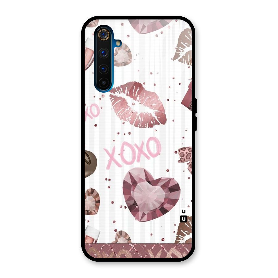 Wine Lip xoxo Glass Back Case for Realme 6 Pro